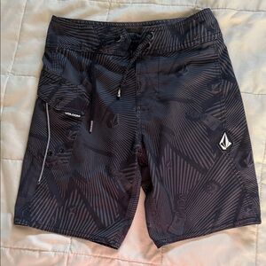 Volcom Kids Black Patterned Shorts